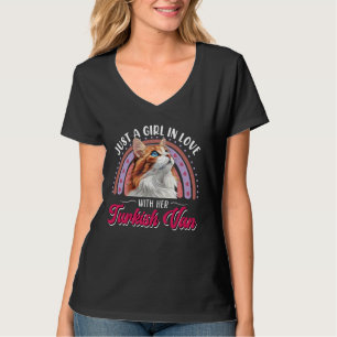 Cat Mama NUR EIN MÄDCHEN IN LIEBE MIT IHREM TÜRKIS T-Shirt