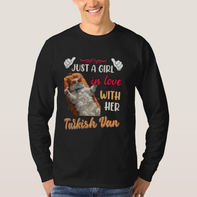 Cat Mama NUR EIN MÄDCHEN IN LIEBE MIT IHREM TÜRKIS T-Shirt (Vorderseite)
