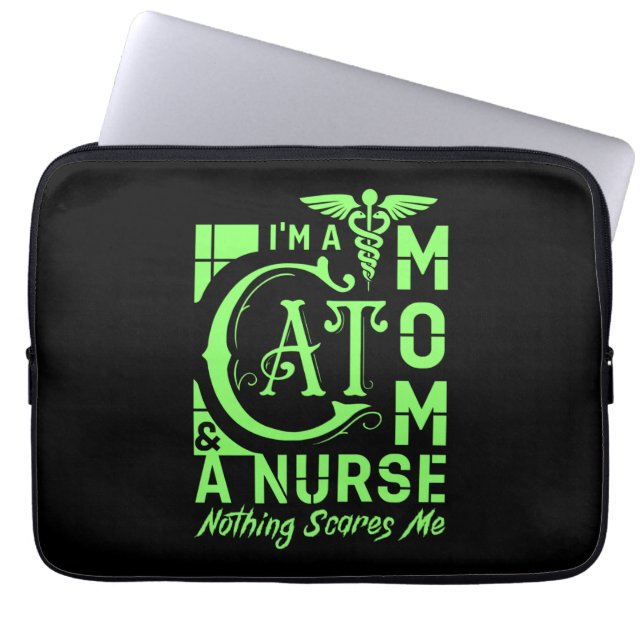 Cat Mama Nurse - Funny Gift for Nurses & Cat Lover Laptopschutzhülle (Vorderseite)