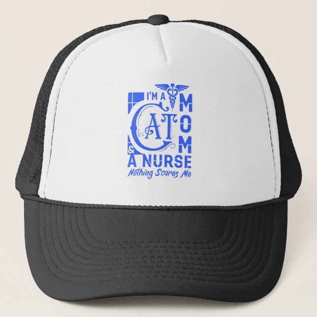 Cat Mama Nurse - Funny Gift for Nurses & Cat Lover Truckerkappe (Vorderseite)
