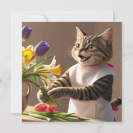 Cat Mama organisiert Blume Muttertag Feiertagskarte