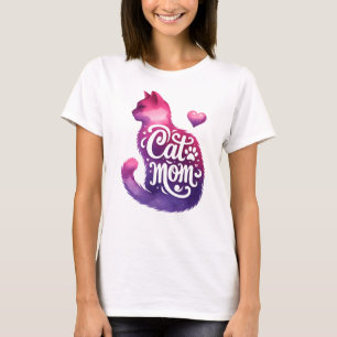 Cat Mama Pink Kitten Katze Lover Mama T-Shirt