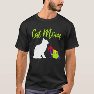 Cat Mama Proud Autismus Mutter Asperger ASD Autist T-Shirt