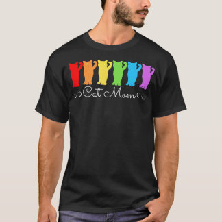 Cat Mama Rainbow T-Shirt
