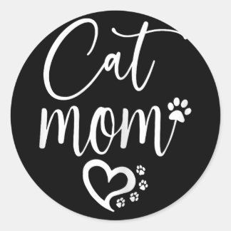 Cat-Mama Runder Aufkleber