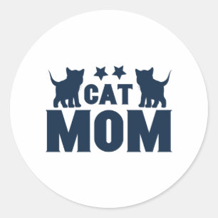Cat-Mama Runder Aufkleber