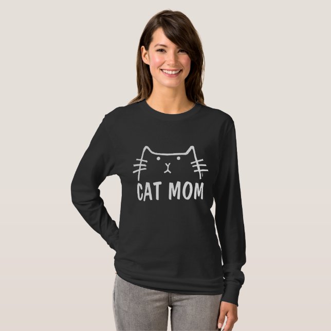 CAT-MAMA, schwarze T - Shirt (Vorne ganz)