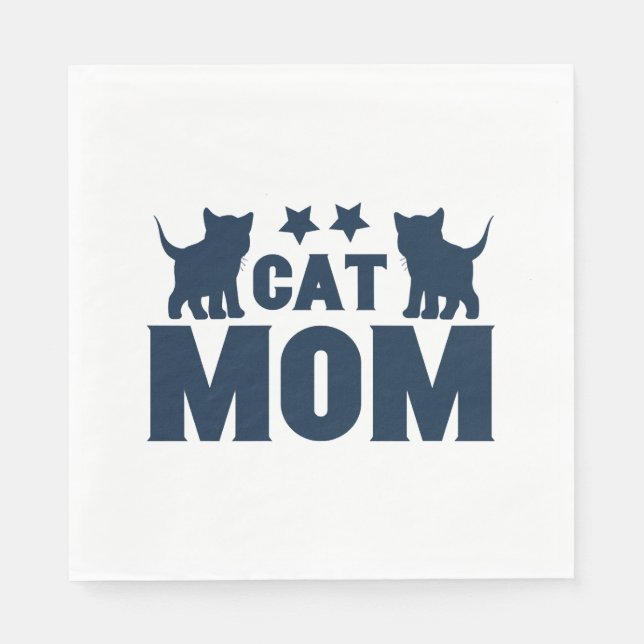 Cat-Mama Serviette (Vorderseite)