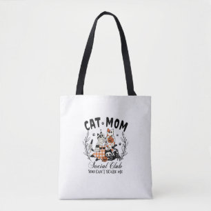 Cat Mama Social Club Ghost Cat Halloween Gothic Bl