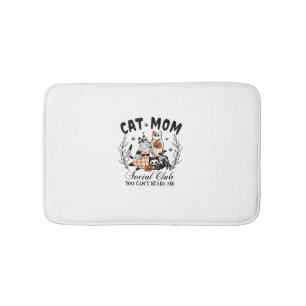 Cat Mama Social Club Ghost Cat Halloween Gothic Bl Badematte