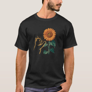 Cat Mama Summer Cat Sonnenblume Schmetterling und  T-Shirt