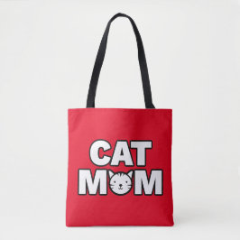 CAT MAMA Tote Beutel (rot)