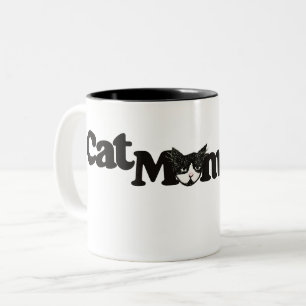 Cat Mama Tuxedo Cats Kunstkatzenkunst Zweifarbige Tasse