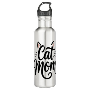 Cat Mama Whiskys und Ohren Edelstahlflasche
