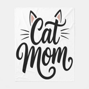 Cat Mama Whiskys und Ohren Fleecedecke