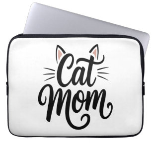 Cat Mama Whiskys und Ohren Laptopschutzhülle