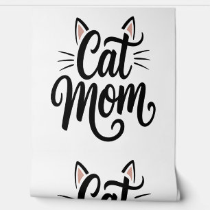 Cat Mama Whiskys und Ohren Tapete