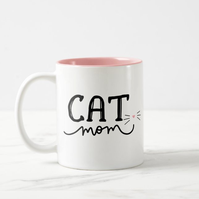 Cat Mama Zwei-Tone-Kaffee-Tasse Zweifarbige Tasse (Links)