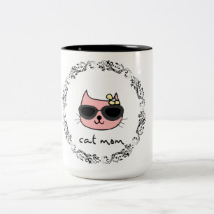 Cat-Mama Zweifarbige Tasse