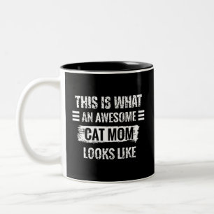 Cat-Mama Zweifarbige Tasse