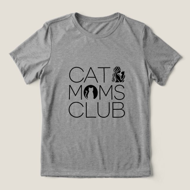 Cat Mamas Club Tri-Blend Shirt (Design Vorderseite)