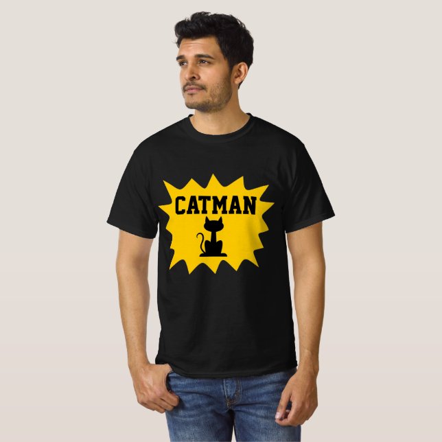 CAT MAN CATMAN CAT LOVER T - SHIRT (Vorne ganz)
