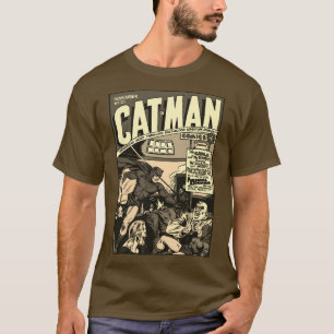 CAT-MAN-Comicen (Monoton) der 40er Jahre (CAT-MAN- T-Shirt
