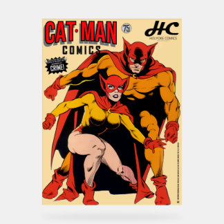 CAT-MAN Comics Acrylic Sign Acrylschild
