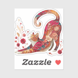 Cat Mandala Aufkleber