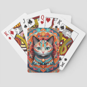 Cat Mandala Spielkarten