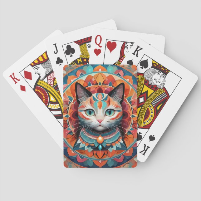 Cat Mandala Spielkarten (Rückseite)