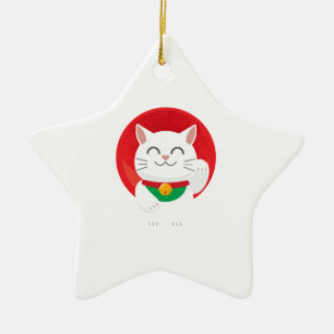 Cat Maneki Neko Japan Lucky Cat Frische Pasta mach Keramik Ornament