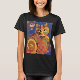 Cat-Marokko-Mosaik-Kätzchenstimmen T-Shirt