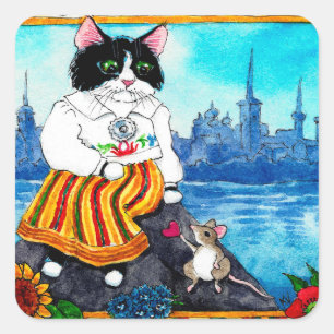 Cat Maus Estonian Folklore Aufkleber