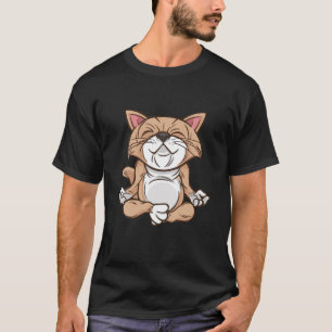 Cat Meditating Funny Cat Meditation Yoga Niedliche T-Shirt