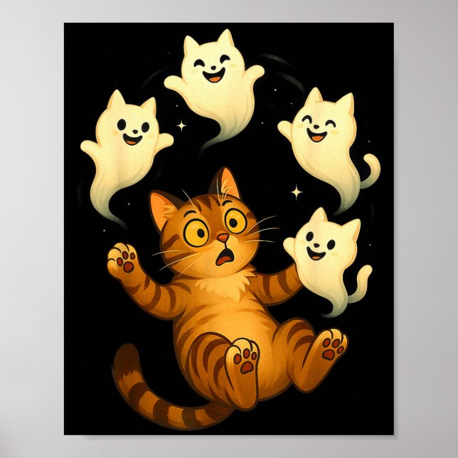 Cat Meme Funny Soky Halloween Kitty  Poster (Vorne)