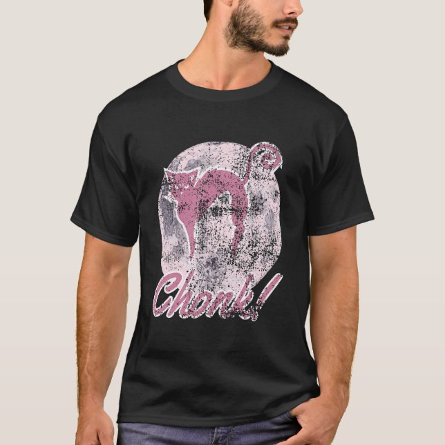 Cat Meme T-Shirt Chonk Grumpy Cats Vater Mama Cat  (Vorderseite)