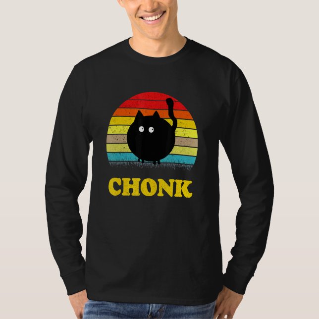 Cat Meme Vintag Chonk Cat T-Shirt (Vorderseite)