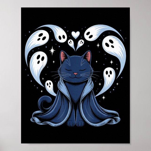 Cat Meme Wizard Soky Fantasy Kitty  Poster (Vorne)