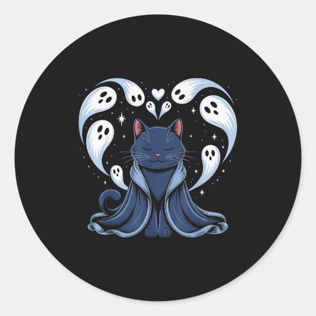 Cat Meme Wizard Soky Fantasy Kitty  Runder Aufkleber (Vorderseite)