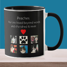 Cat Memorial 5 Photo Cherished Mug Tasse