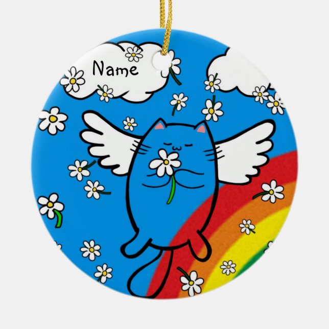 Cat Memorial Custom Ornament - personalisiert (Vorne)