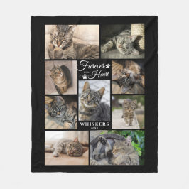 Cat Memorial FUREVER IN MEINEM HERZ 9 FotoCollage Fleecedecke