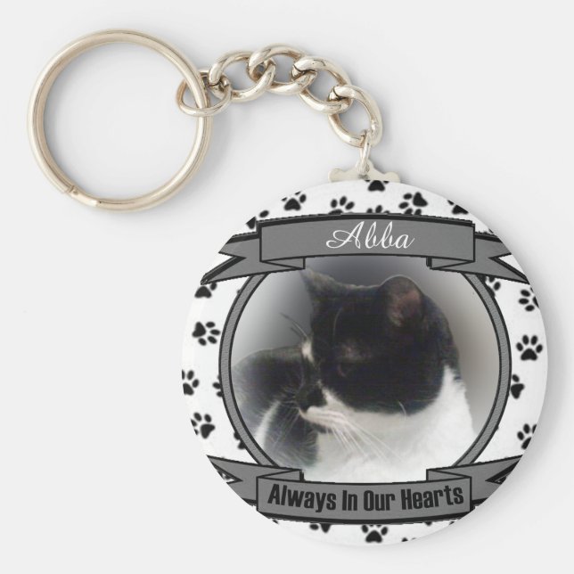 Cat Memorial immer in unseren Herzen Schlüsselanhänger (Vorne)
