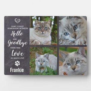 Cat Memorial Keepake Beileid Pet Loss Memorial Fotoplatte