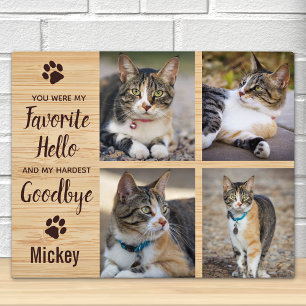 Cat Memorial Pet Loss Keepake Foto Fotoplatte