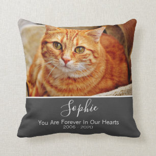 Cat Memorial Tribute Foto Cat Lovers Name hinzufü Kissen