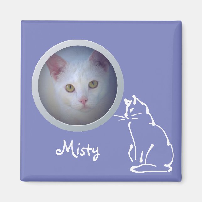 Cat Memory Add a Foto - Sweet Custom Pet Memorial Magnet (Vorne)