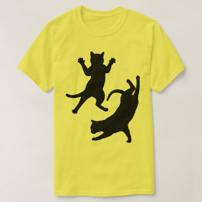 Cat Mens Tshirts | Niedlich Funny Cat Silhouette (Design vorne)