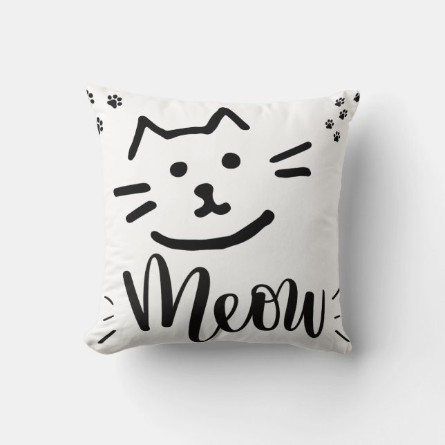 Cat Meow Kissen Case Design (Vorderseite)